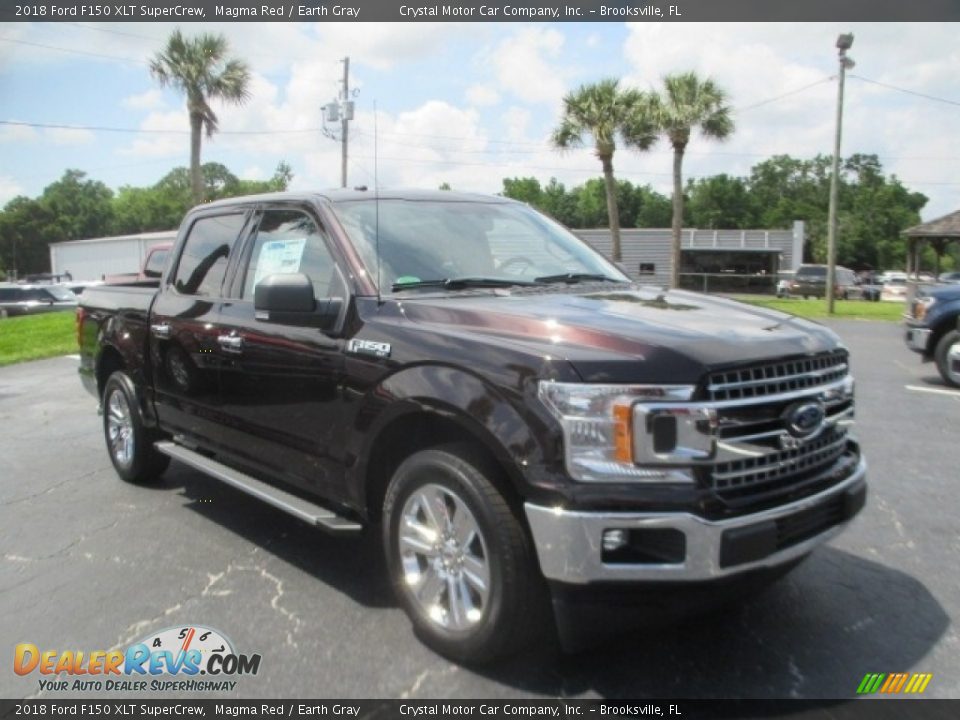 2018 Ford F150 XLT SuperCrew Magma Red / Earth Gray Photo #1