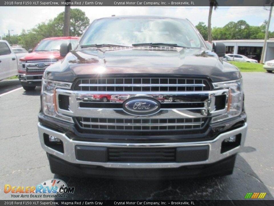 2018 Ford F150 XLT SuperCrew Magma Red / Earth Gray Photo #2