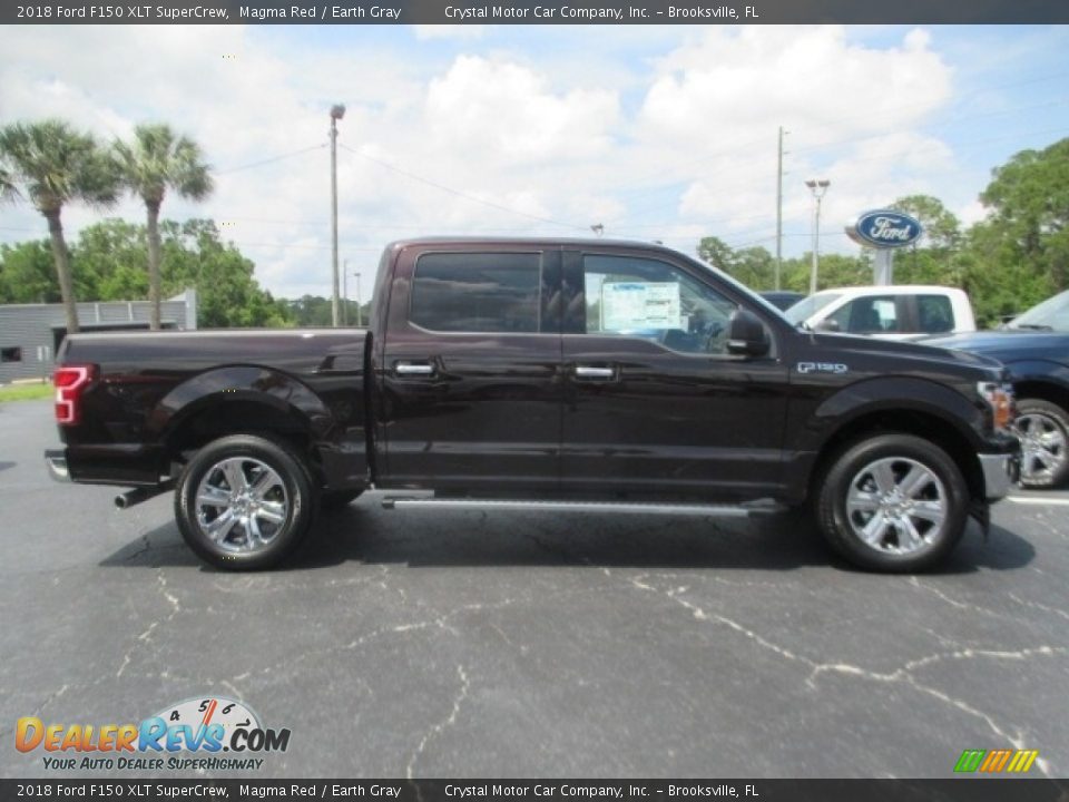 2018 Ford F150 XLT SuperCrew Magma Red / Earth Gray Photo #3