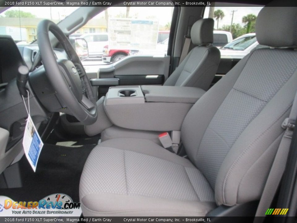 2018 Ford F150 XLT SuperCrew Magma Red / Earth Gray Photo #5
