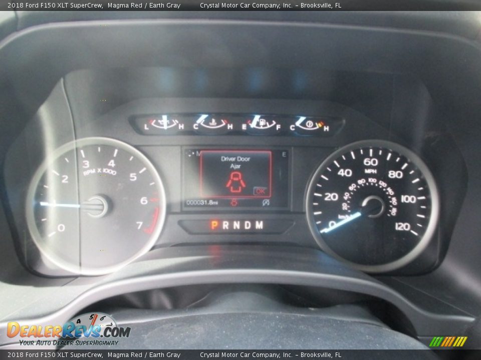 2018 Ford F150 XLT SuperCrew Magma Red / Earth Gray Photo #8