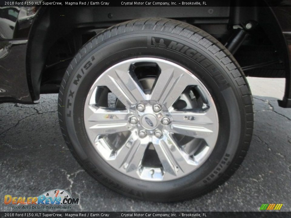 2018 Ford F150 XLT SuperCrew Magma Red / Earth Gray Photo #12