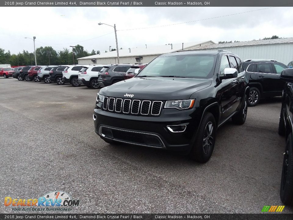 2018 Jeep Grand Cherokee Limited 4x4 Diamond Black Crystal Pearl / Black Photo #1