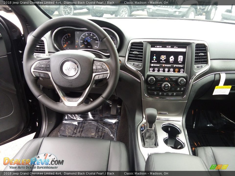 2018 Jeep Grand Cherokee Limited 4x4 Diamond Black Crystal Pearl / Black Photo #6