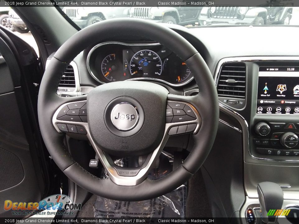 2018 Jeep Grand Cherokee Limited 4x4 Diamond Black Crystal Pearl / Black Photo #7