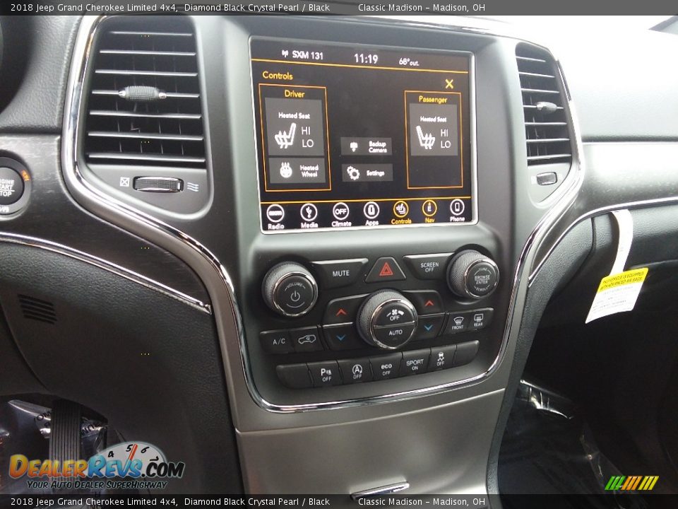 2018 Jeep Grand Cherokee Limited 4x4 Diamond Black Crystal Pearl / Black Photo #11