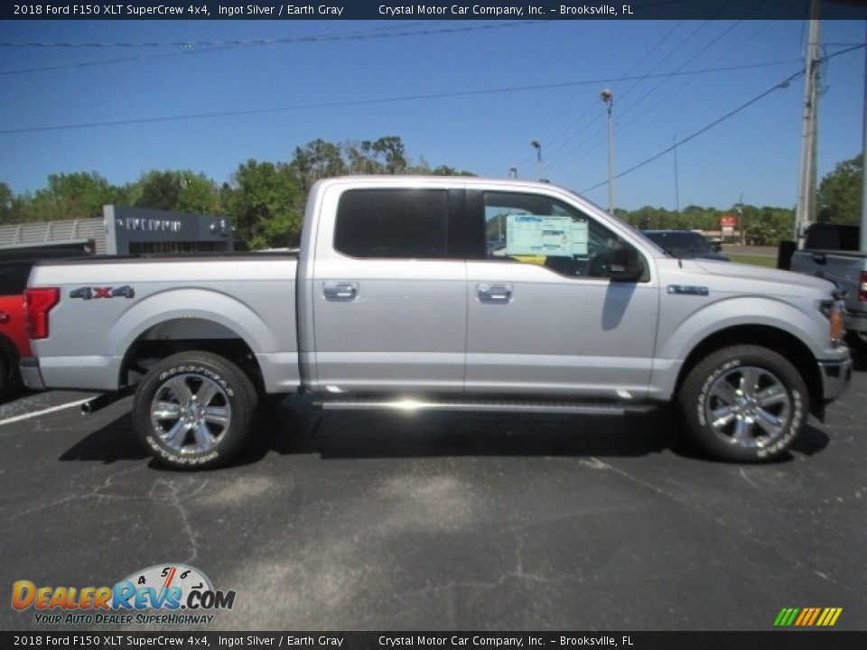 2018 Ford F150 XLT SuperCrew 4x4 Ingot Silver / Earth Gray Photo #3