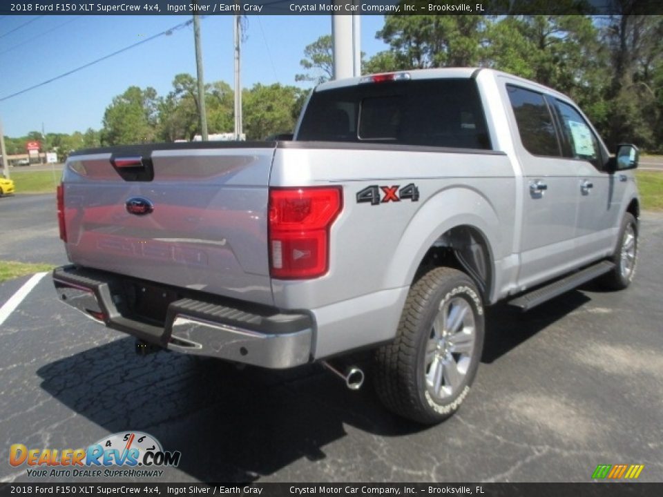 2018 Ford F150 XLT SuperCrew 4x4 Ingot Silver / Earth Gray Photo #4