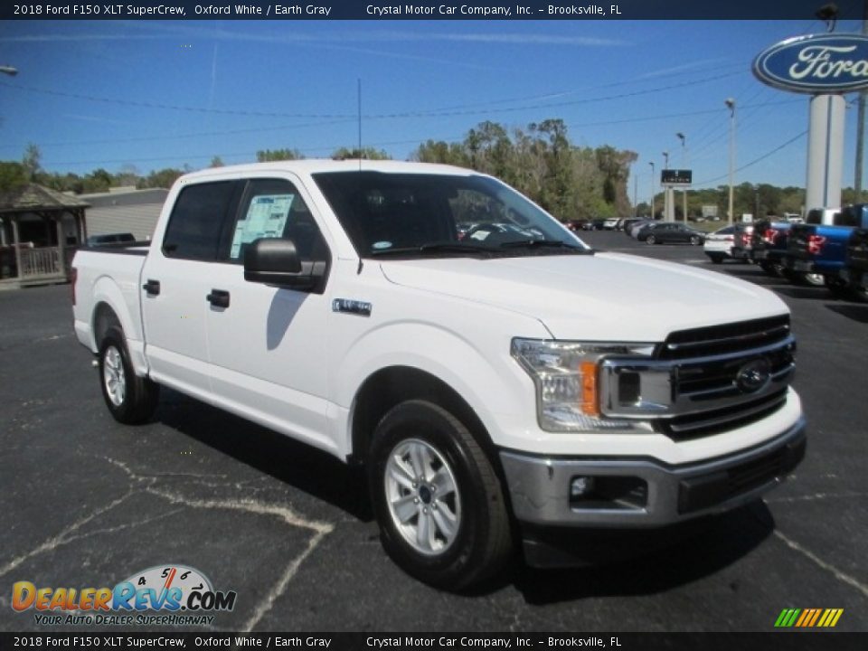 2018 Ford F150 XLT SuperCrew Oxford White / Earth Gray Photo #1