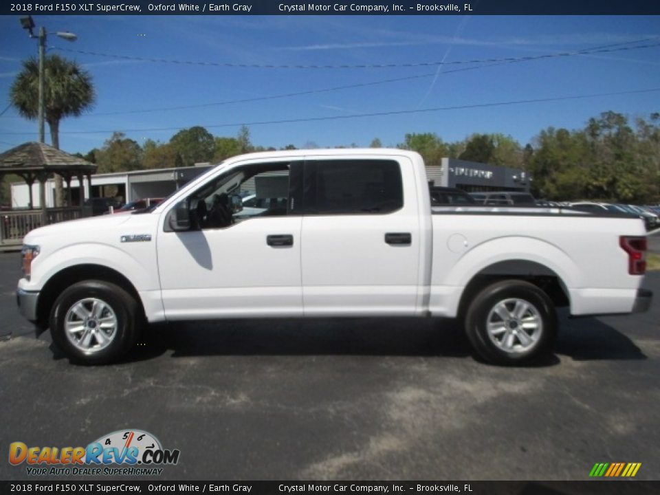 2018 Ford F150 XLT SuperCrew Oxford White / Earth Gray Photo #6