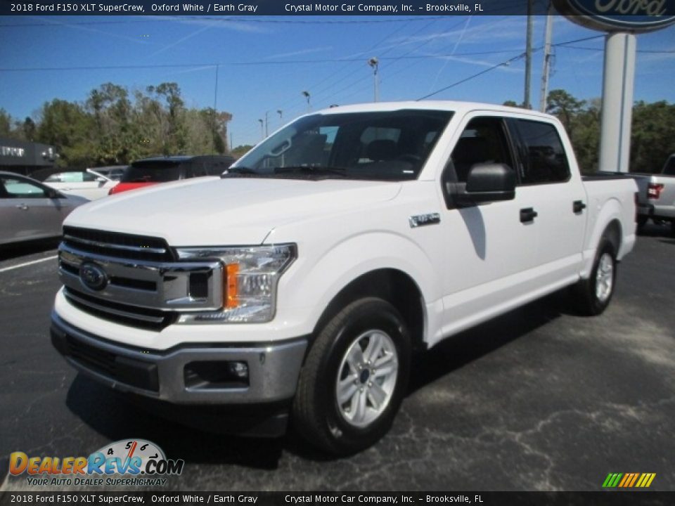 2018 Ford F150 XLT SuperCrew Oxford White / Earth Gray Photo #7