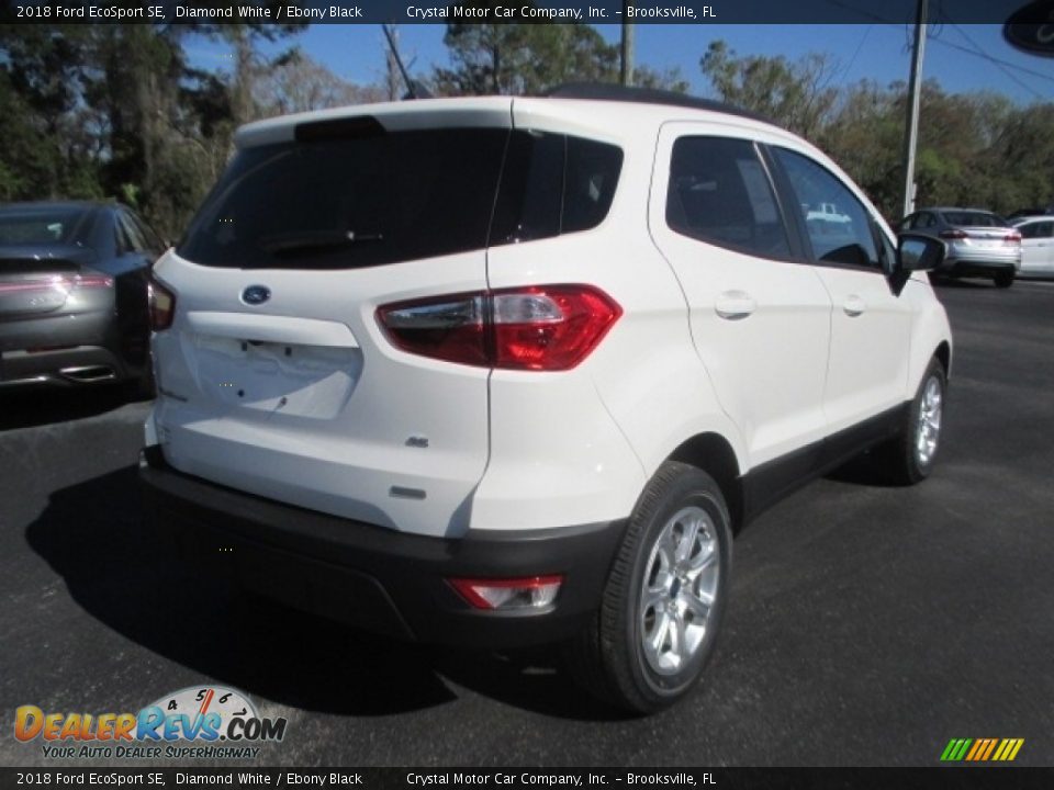 2018 Ford EcoSport SE Diamond White / Ebony Black Photo #4
