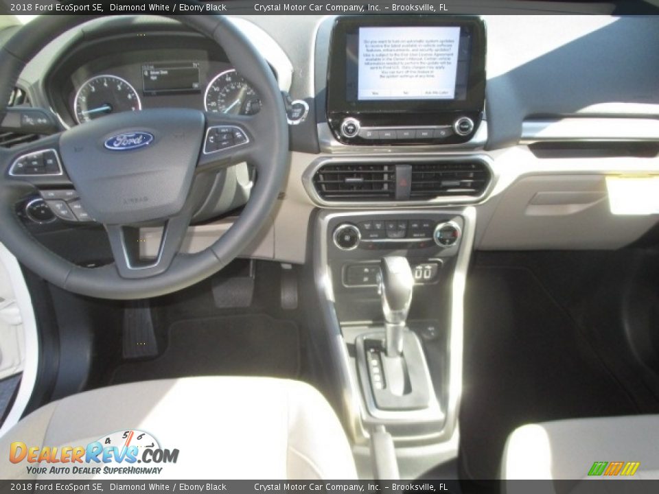 2018 Ford EcoSport SE Diamond White / Ebony Black Photo #7