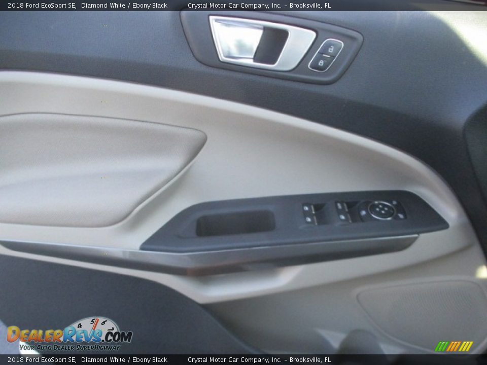 2018 Ford EcoSport SE Diamond White / Ebony Black Photo #10
