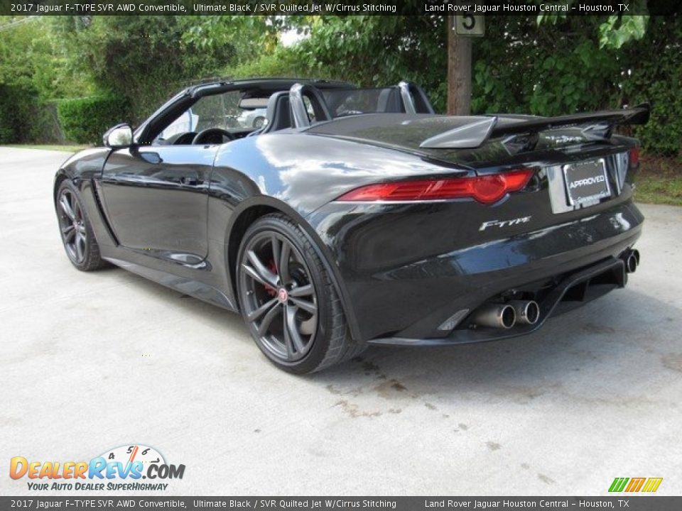 2017 Jaguar F-TYPE SVR AWD Convertible Ultimate Black / SVR Quilted Jet W/Cirrus Stitching Photo #2