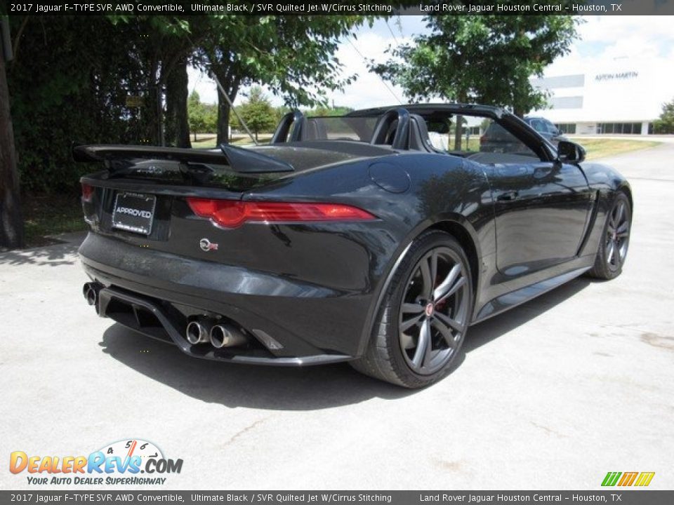 2017 Jaguar F-TYPE SVR AWD Convertible Ultimate Black / SVR Quilted Jet W/Cirrus Stitching Photo #7