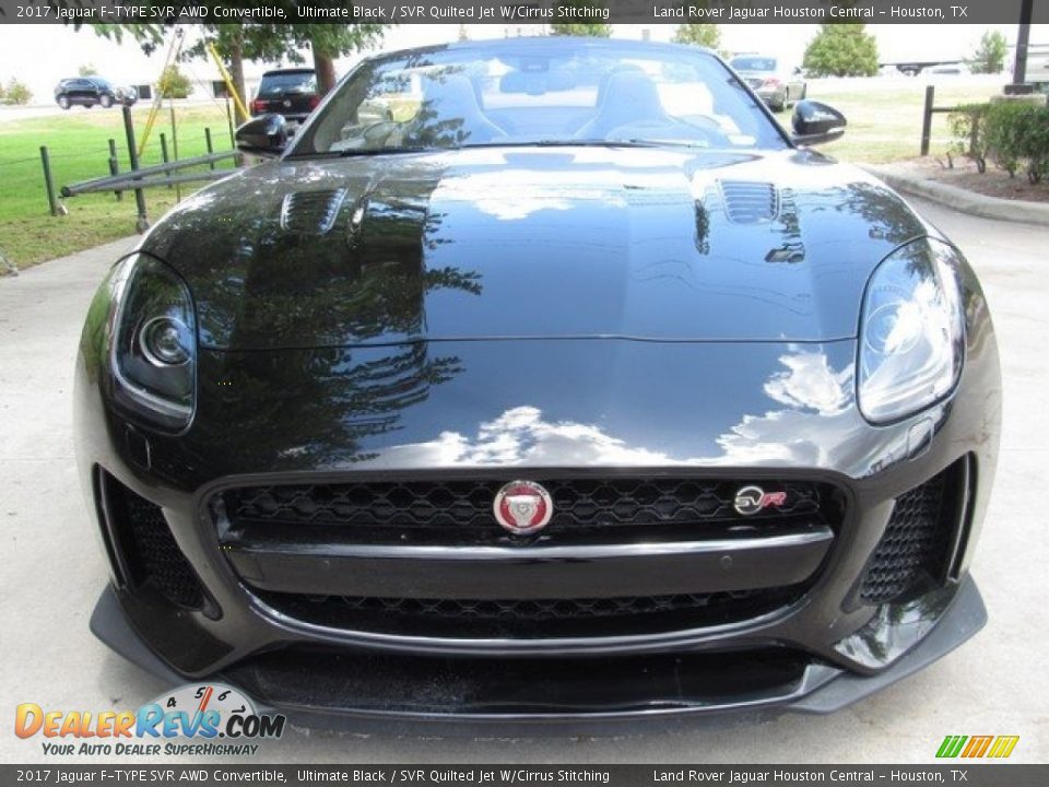 2017 Jaguar F-TYPE SVR AWD Convertible Ultimate Black / SVR Quilted Jet W/Cirrus Stitching Photo #10