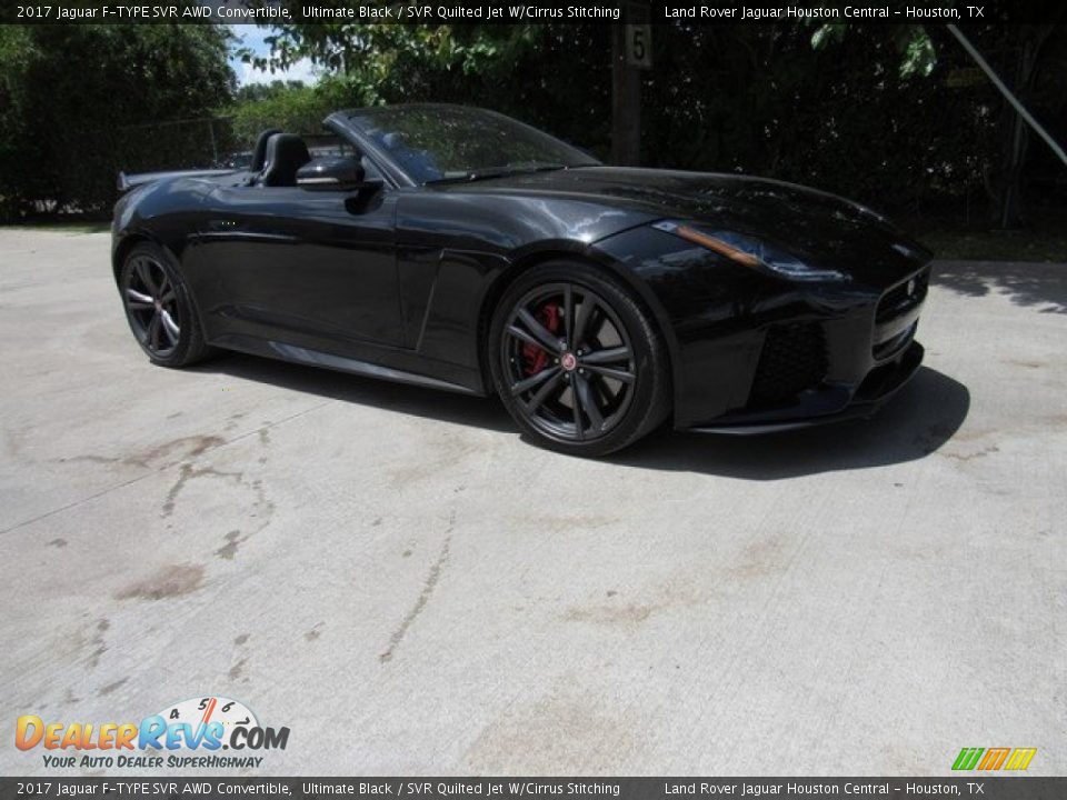 2017 Jaguar F-TYPE SVR AWD Convertible Ultimate Black / SVR Quilted Jet W/Cirrus Stitching Photo #13