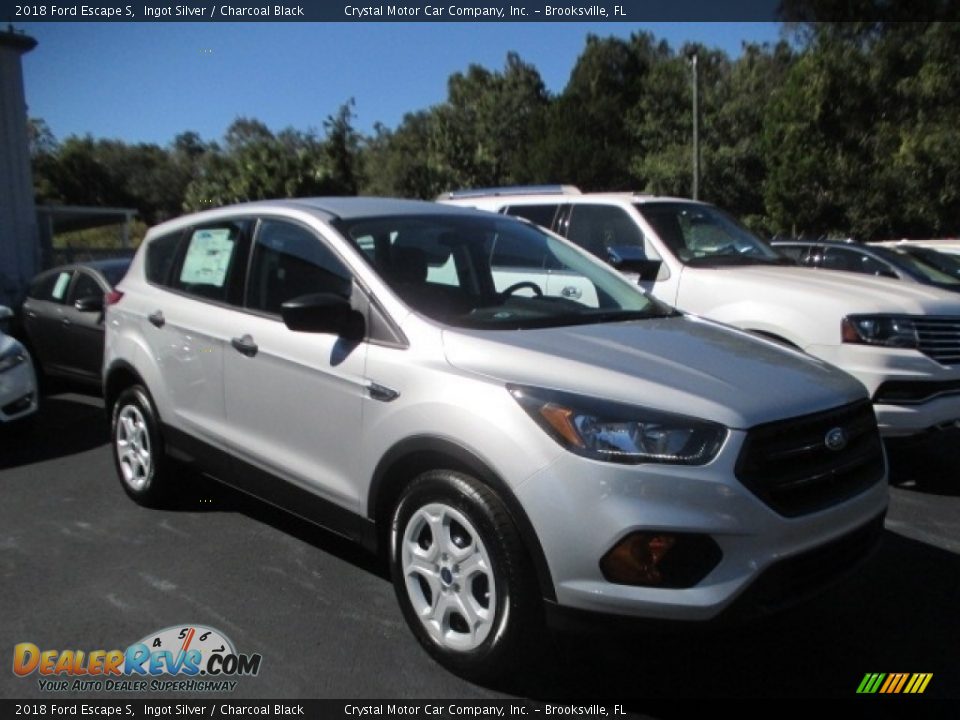 2018 Ford Escape S Ingot Silver / Charcoal Black Photo #1