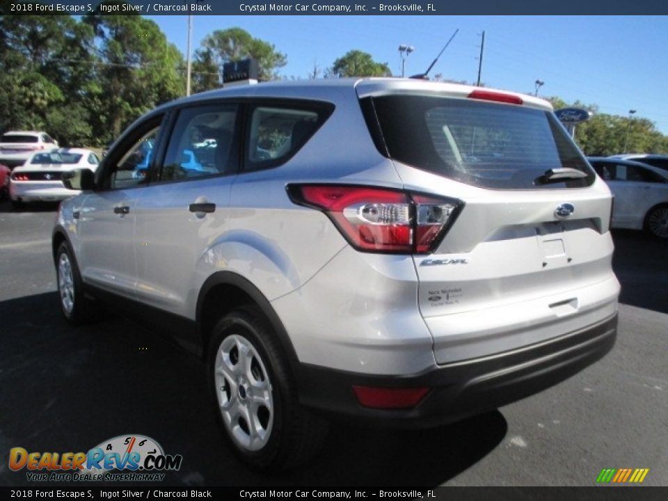 2018 Ford Escape S Ingot Silver / Charcoal Black Photo #4