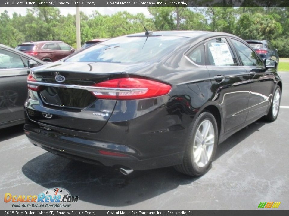 2018 Ford Fusion Hybrid SE Shadow Black / Ebony Photo #4