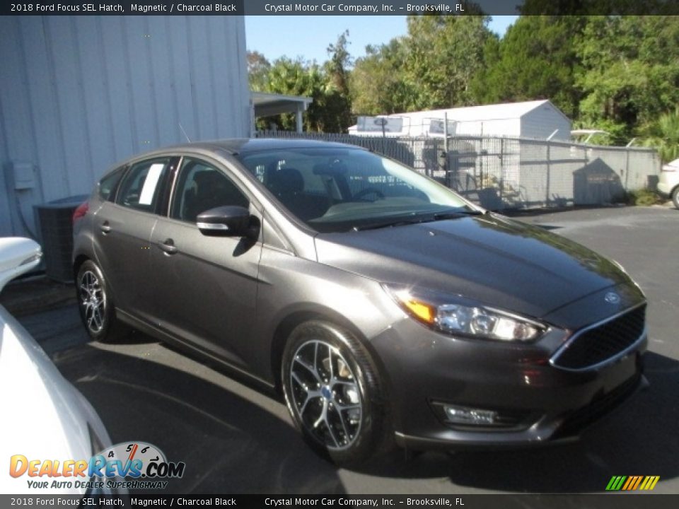 2018 Ford Focus SEL Hatch Magnetic / Charcoal Black Photo #1