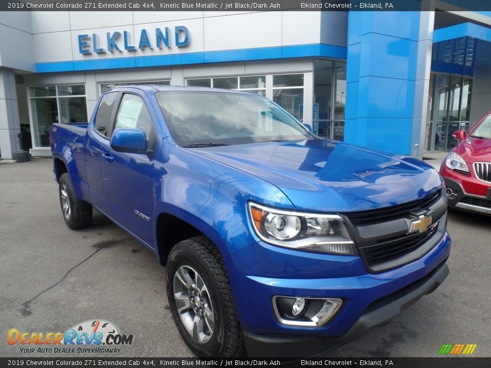 2019 Chevrolet Colorado Z71 Extended Cab 4x4 Kinetic Blue Metallic / Jet Black/Dark Ash Photo #3