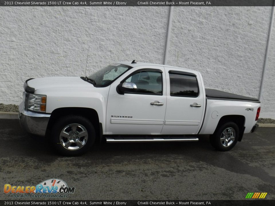 2013 Chevrolet Silverado 1500 LT Crew Cab 4x4 Summit White / Ebony Photo #2