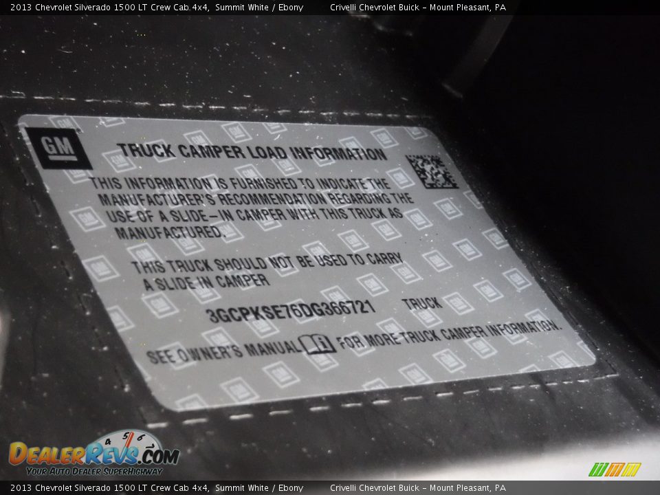 2013 Chevrolet Silverado 1500 LT Crew Cab 4x4 Summit White / Ebony Photo #32