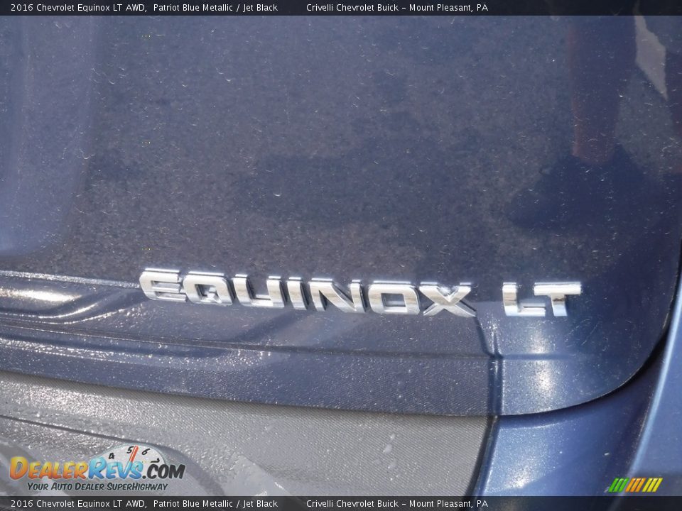 2016 Chevrolet Equinox LT AWD Patriot Blue Metallic / Jet Black Photo #8