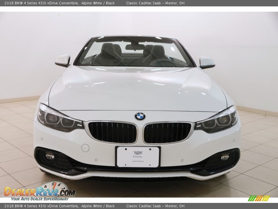 2018 BMW 4 Series 430i xDrive Convertible Alpine White / Black Photo #3