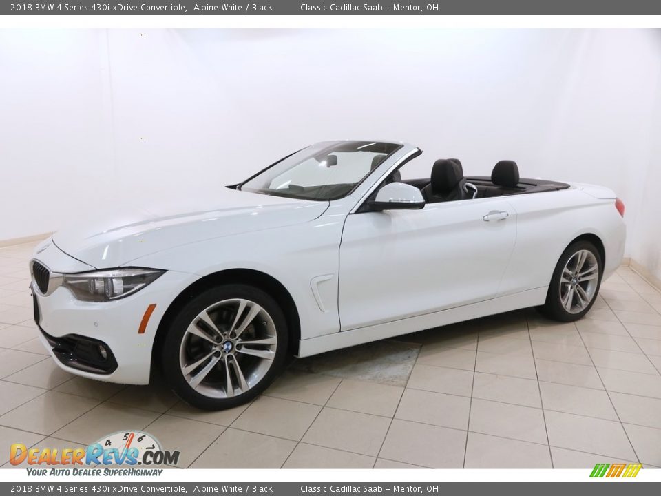 2018 BMW 4 Series 430i xDrive Convertible Alpine White / Black Photo #4