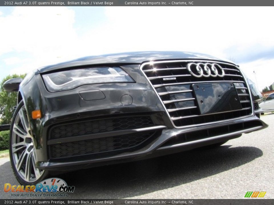 2012 Audi A7 3.0T quattro Prestige Brilliant Black / Velvet Beige Photo #1