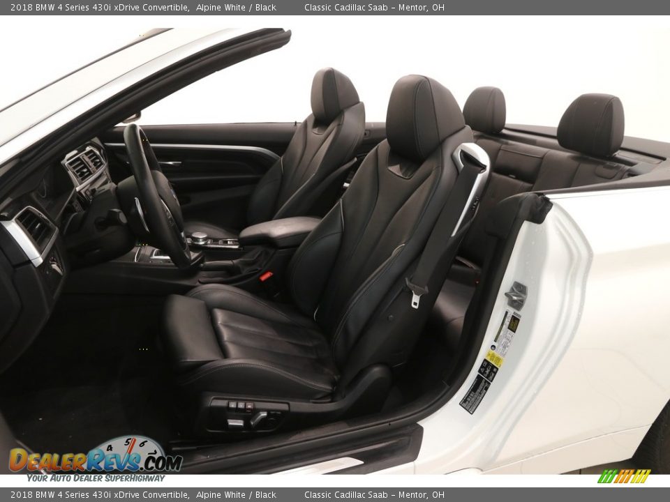 2018 BMW 4 Series 430i xDrive Convertible Alpine White / Black Photo #6