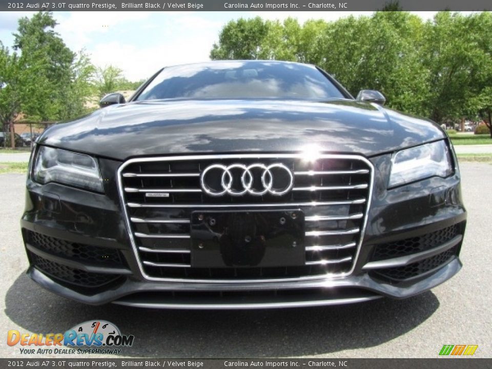 2012 Audi A7 3.0T quattro Prestige Brilliant Black / Velvet Beige Photo #4