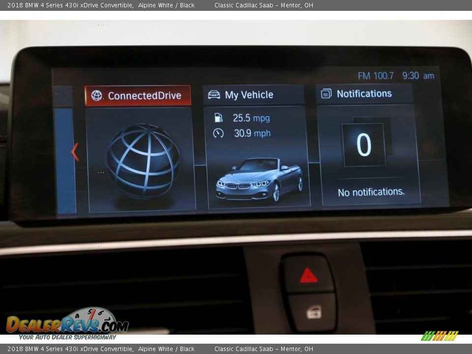 2018 BMW 4 Series 430i xDrive Convertible Alpine White / Black Photo #12