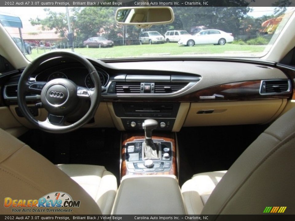 2012 Audi A7 3.0T quattro Prestige Brilliant Black / Velvet Beige Photo #13