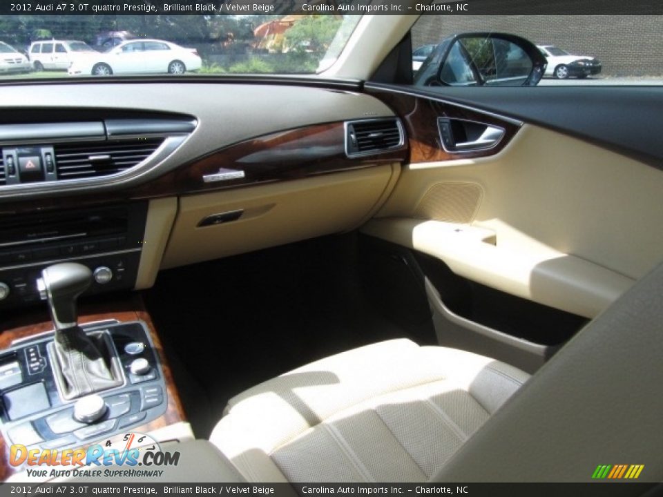 2012 Audi A7 3.0T quattro Prestige Brilliant Black / Velvet Beige Photo #14