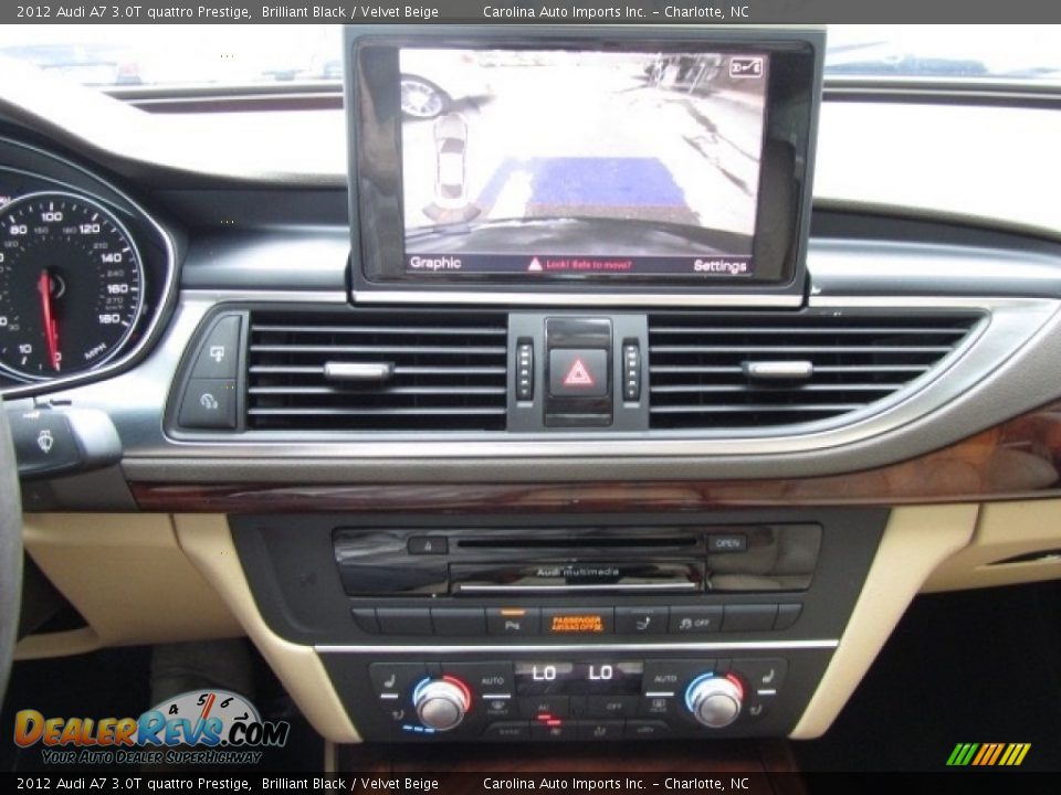 2012 Audi A7 3.0T quattro Prestige Brilliant Black / Velvet Beige Photo #16