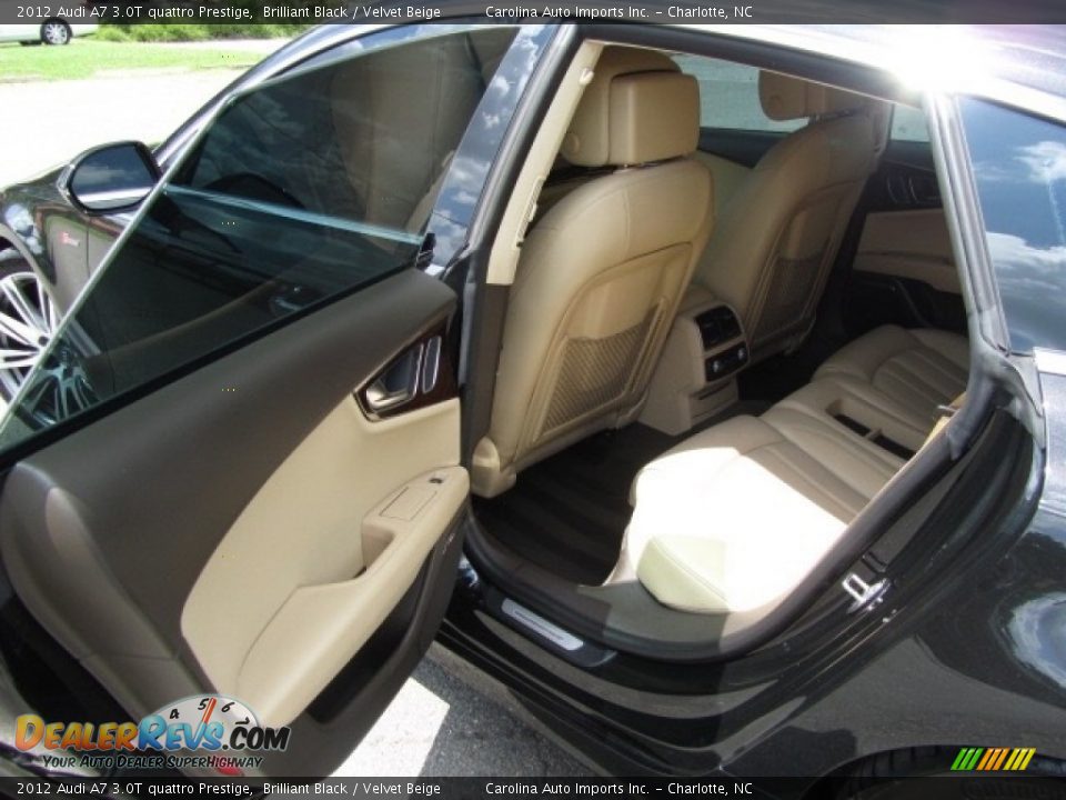 2012 Audi A7 3.0T quattro Prestige Brilliant Black / Velvet Beige Photo #20