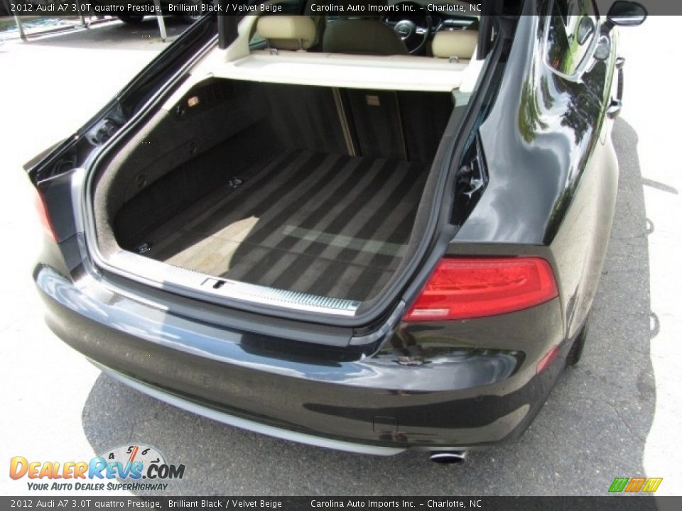 2012 Audi A7 3.0T quattro Prestige Brilliant Black / Velvet Beige Photo #21