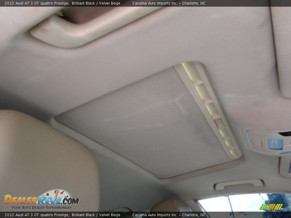2012 Audi A7 3.0T quattro Prestige Brilliant Black / Velvet Beige Photo #24