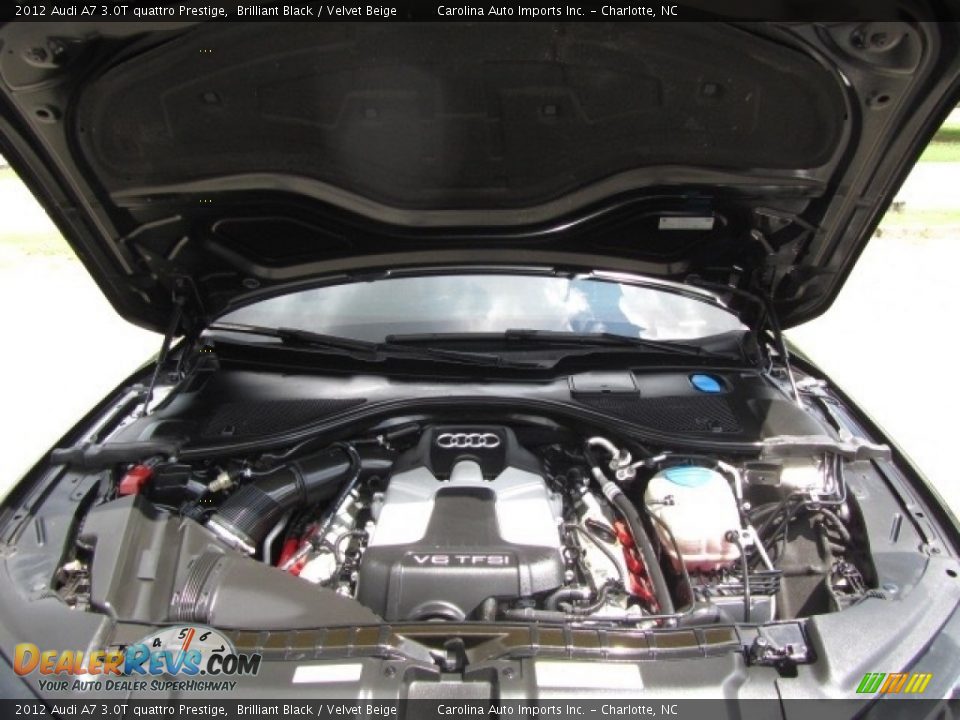 2012 Audi A7 3.0T quattro Prestige Brilliant Black / Velvet Beige Photo #25
