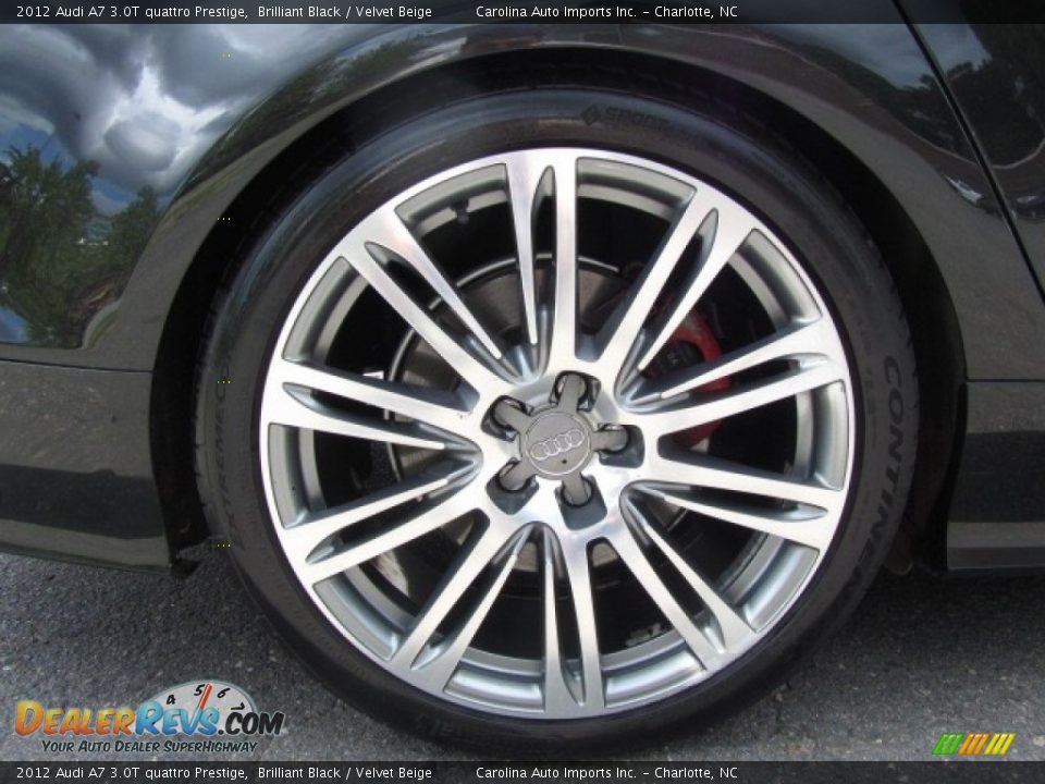 2012 Audi A7 3.0T quattro Prestige Brilliant Black / Velvet Beige Photo #26