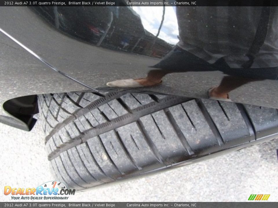 2012 Audi A7 3.0T quattro Prestige Brilliant Black / Velvet Beige Photo #27