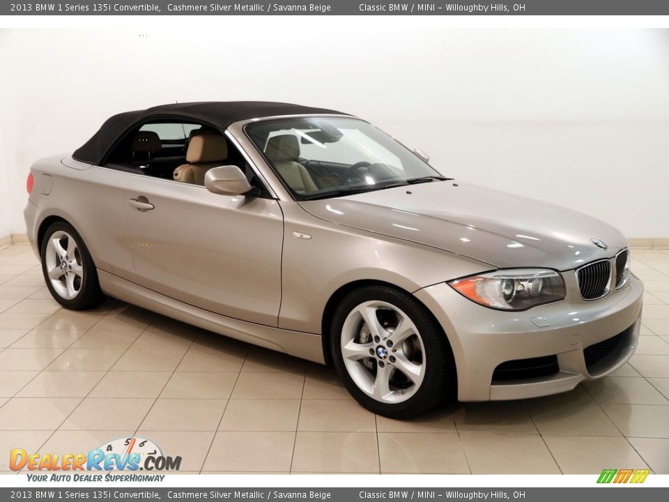 2013 BMW 1 Series 135i Convertible Cashmere Silver Metallic / Savanna Beige Photo #2