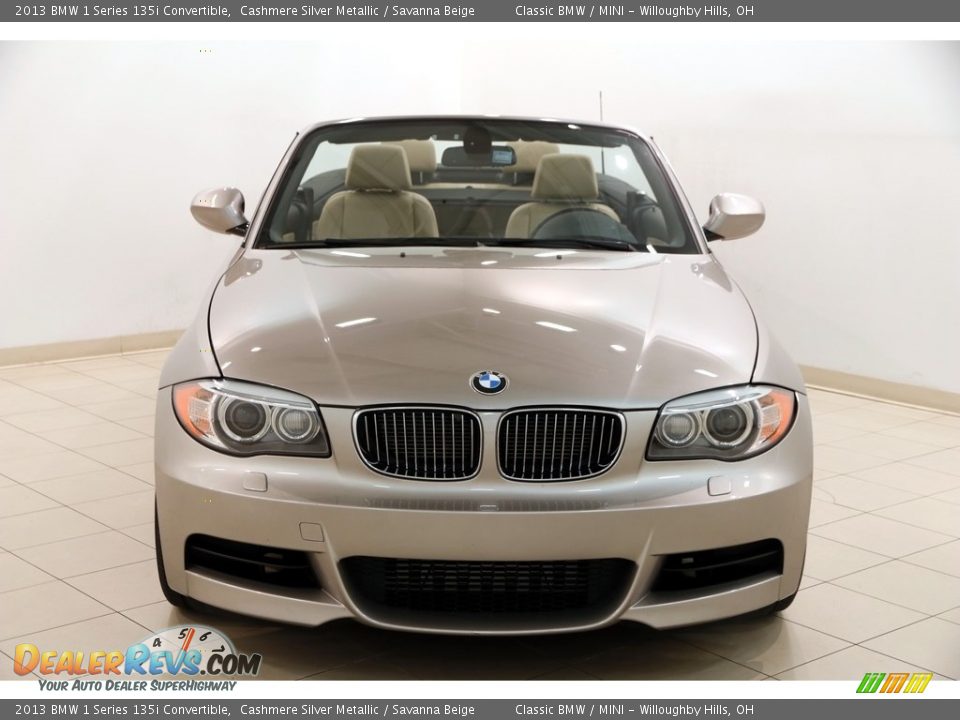 2013 BMW 1 Series 135i Convertible Cashmere Silver Metallic / Savanna Beige Photo #3