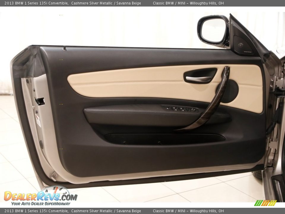 2013 BMW 1 Series 135i Convertible Cashmere Silver Metallic / Savanna Beige Photo #5