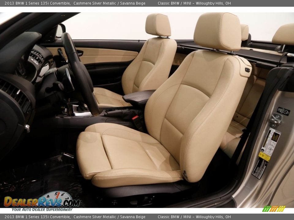 2013 BMW 1 Series 135i Convertible Cashmere Silver Metallic / Savanna Beige Photo #6