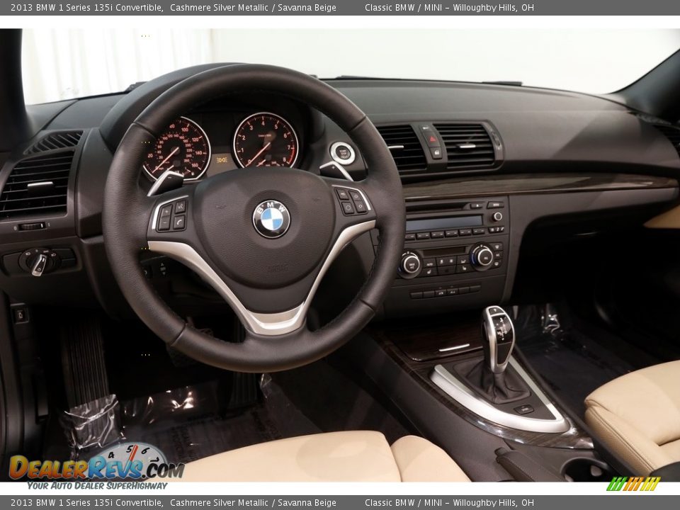 2013 BMW 1 Series 135i Convertible Cashmere Silver Metallic / Savanna Beige Photo #7